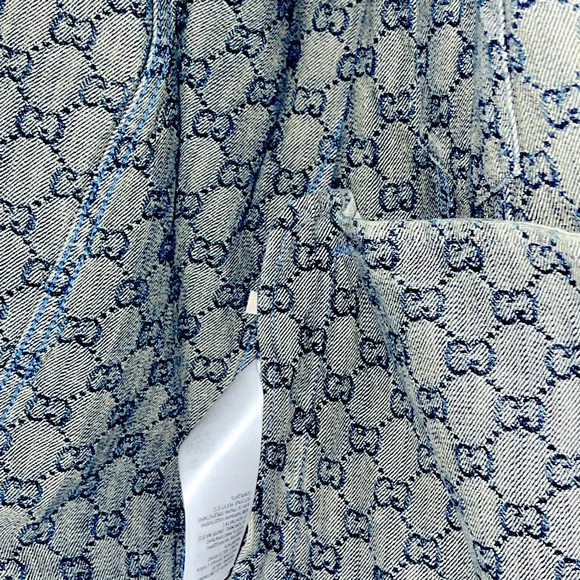 Auth GUCCI jacquard GG Jean jacket brand new with tags ID:678791XDBOK - Picture 12 of 12